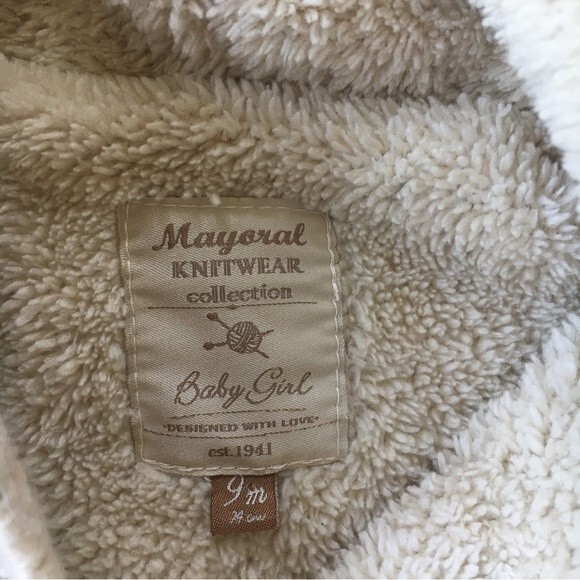 Mayoral Sweater, Sherpa Lined Knit Button Up, 9‎ M - Picture 4 of 8